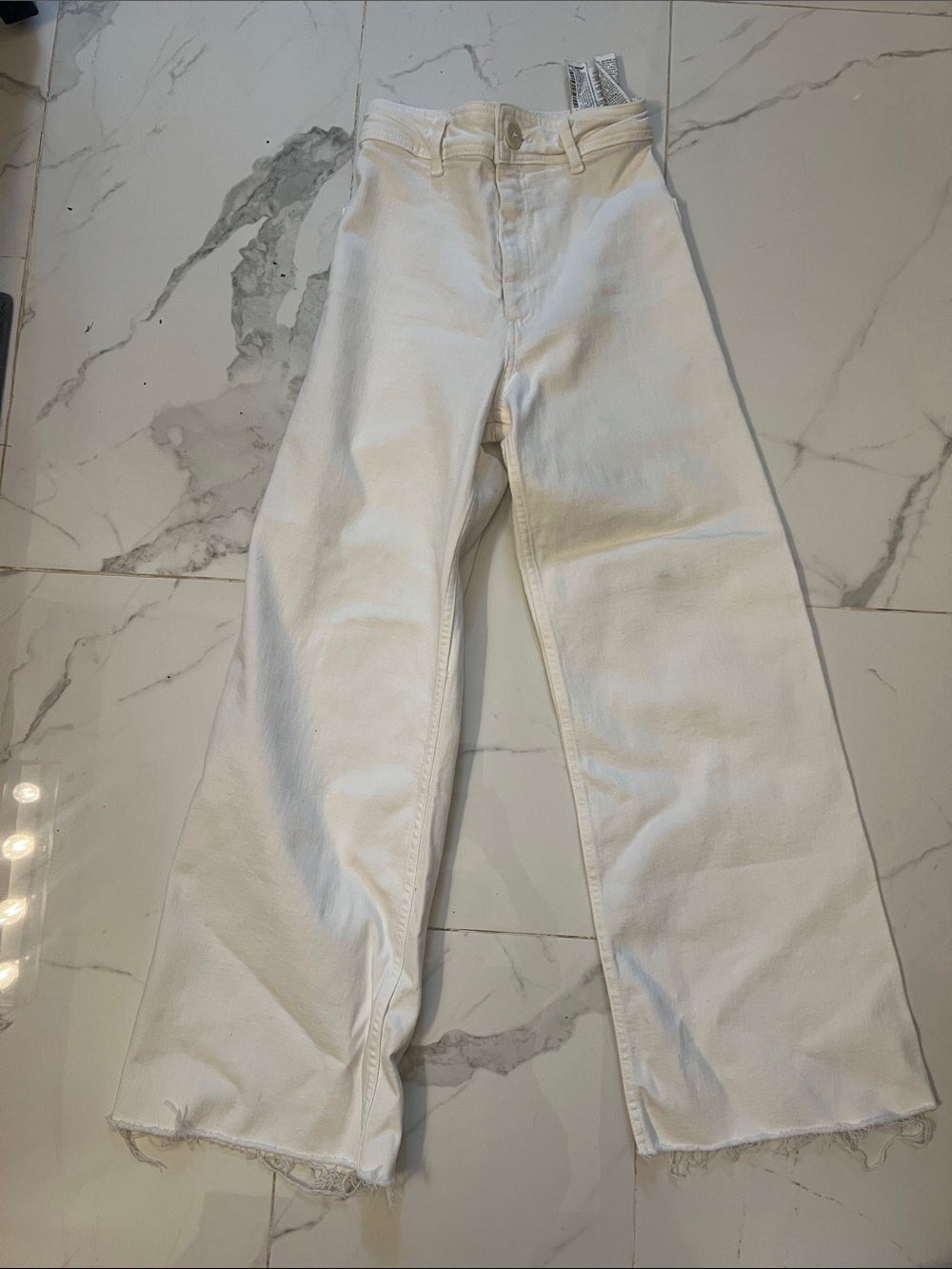 Zaea white denim stretch jean 0